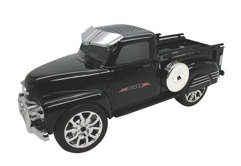 Max Power Pick Up Truck Style Portable Bluetooth Speaker With Front Flashing Lights - Black