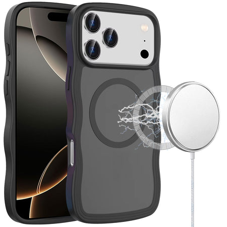 Premium Grip Hand Magnetic Ring HQ Hybrid Case For iPhone 17 Pro Max - Black