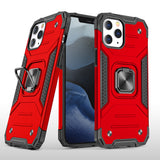 Premium Robust Magnetic Kickstand Hybrid Case For iPhone 15 - Red