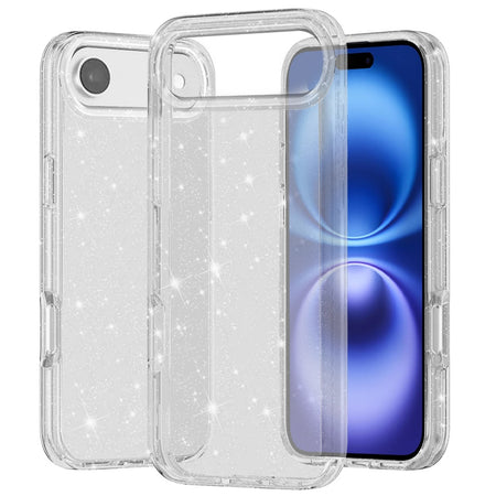 Premium Glitter Ultra Thick 3mm Transparent Hybrid Case Cover For iPhone 17 Air - Clear