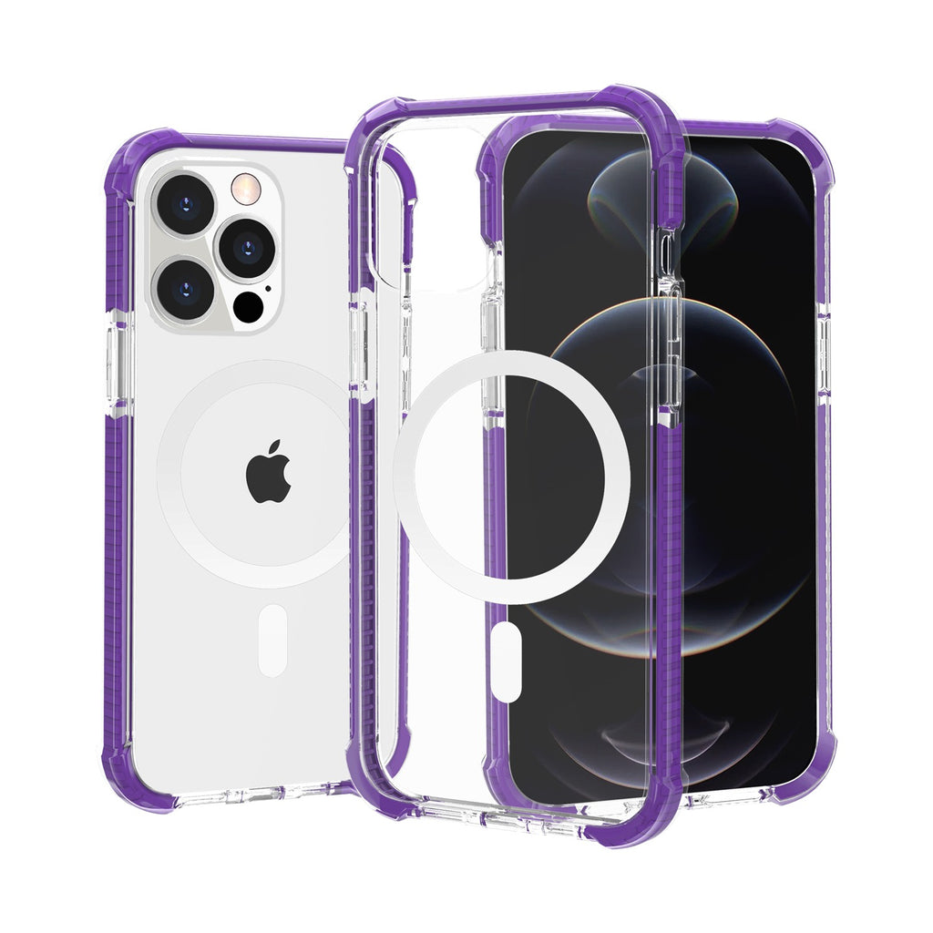 Premium Acrylic Tough 2.5Mm Transparent Shockproof Hybrid Case For iPhone 13 / 14 - Purple