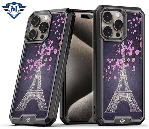 Metkase Premium Rank Design Fused Hybrid In Slide-Out Package For iPhone 11 (Xi6.1) - Dark Grunge Eiffel Tower