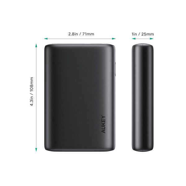 Aukey 15,000 MAH PD 20W USB-C Power Bank with USB-C TO USB-C Cable - B – C2  Wireless - Boost