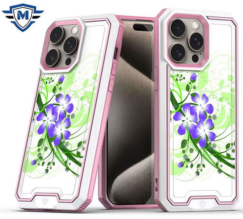 Metkase Premium Rank Design Fused Hybrid In Slide-Out Package For iPhone 11 (Xi6.1) - Green Floral