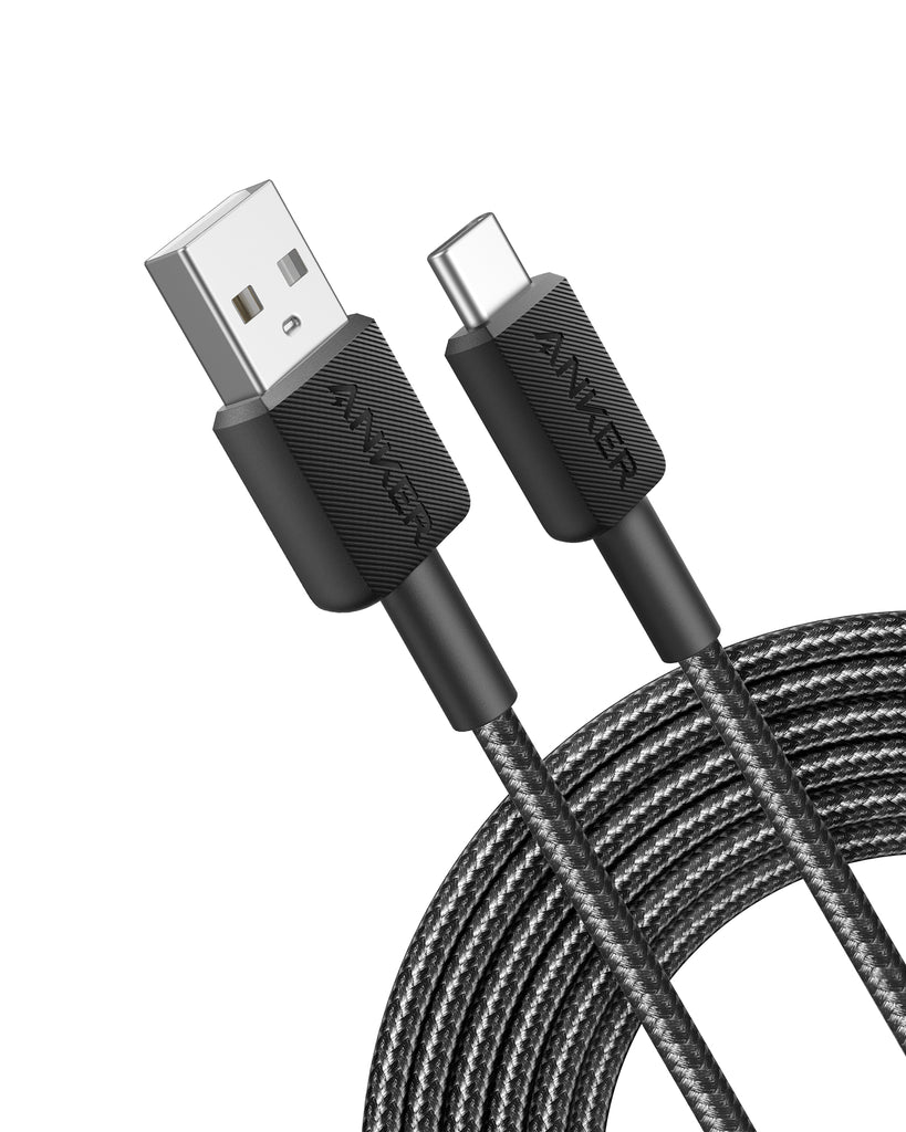 Anker 322 Braided USB-A To USB-C 3' Cable - Black