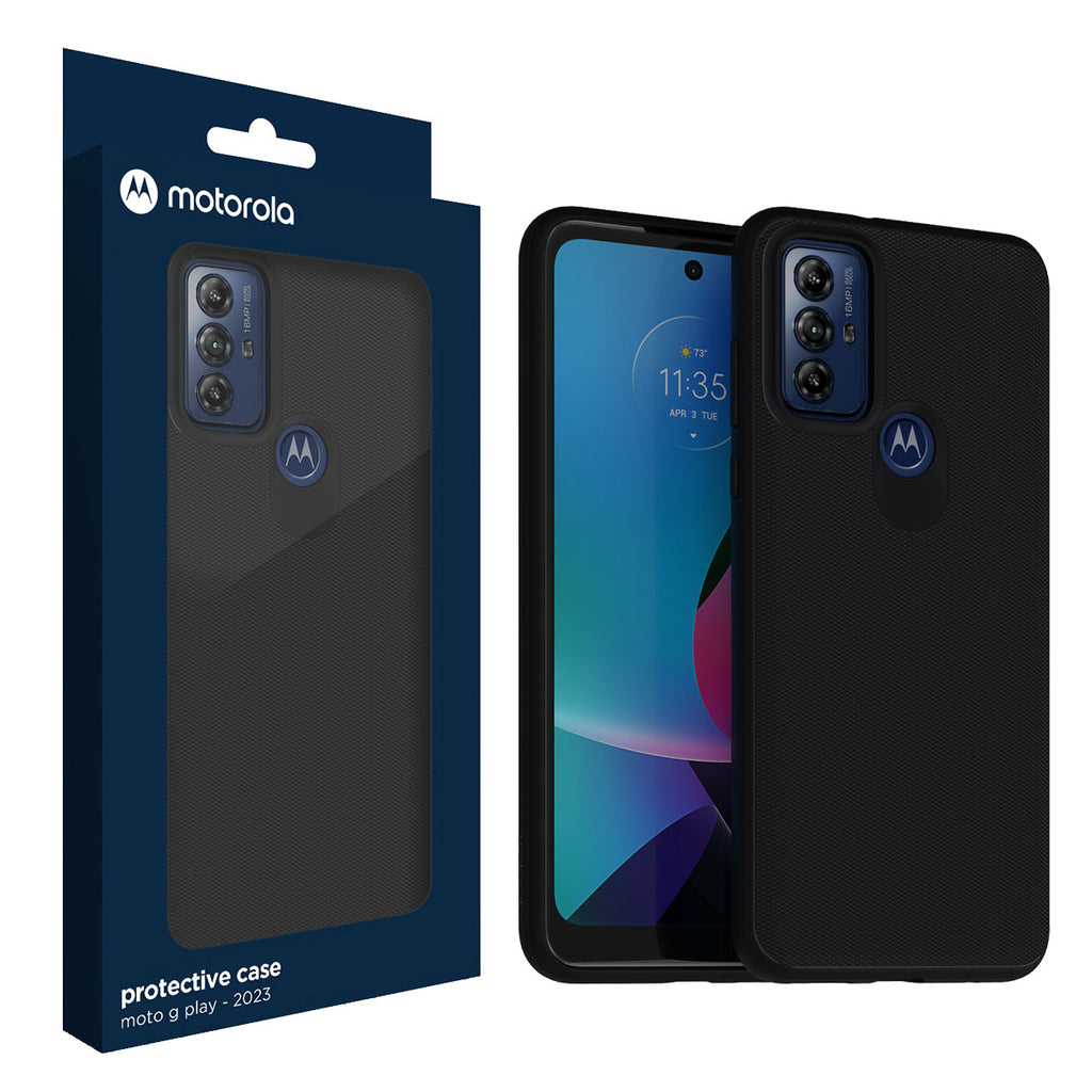 Motorola Textured Protective Case For Moto G Play (2023) - Black