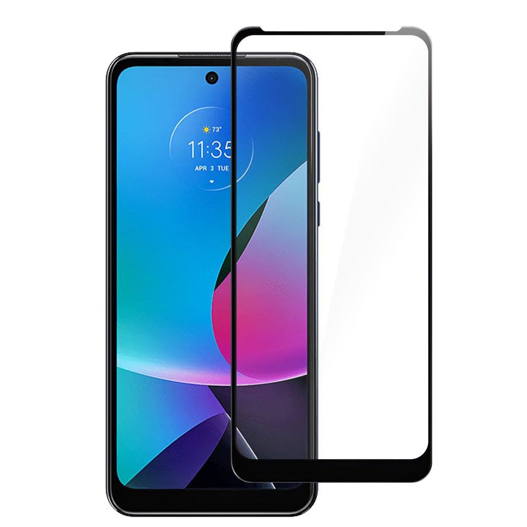 Metkase Full Screen Edge to Edge Tempered Glass for Moto G Play (2023) - Black