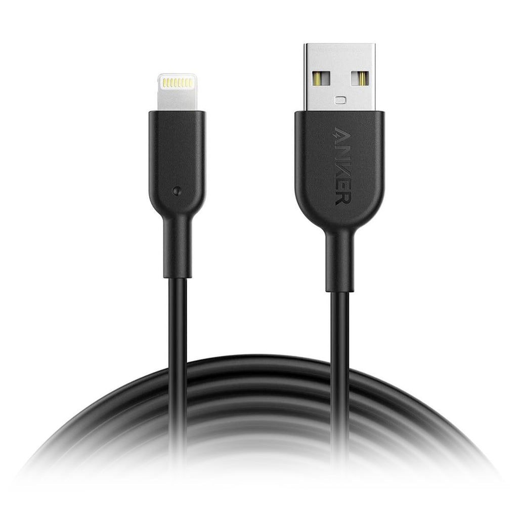 Anker Powerline II 10' USB-A To Lightning Cable - MFi - 25,000-Bend Lifespan -  Black