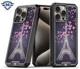 Metkase Premium Rank Design Fused Hybrid In Slide-Out Package For iPhone 12 & iPhone 12 Pro - Dark Grunge Eiffel Tower