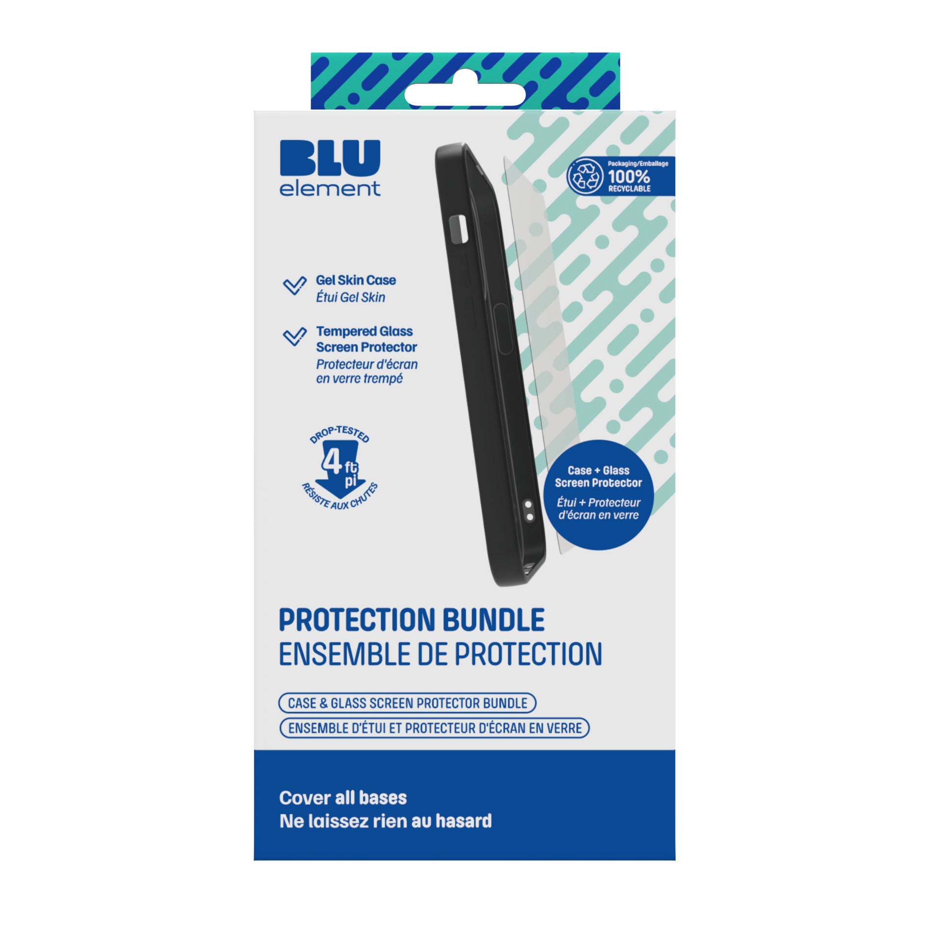 Blu Element Bundle Protection W/ Gelskin Case + Screen Protector For Motorola Moto G 5G 2025 - Black