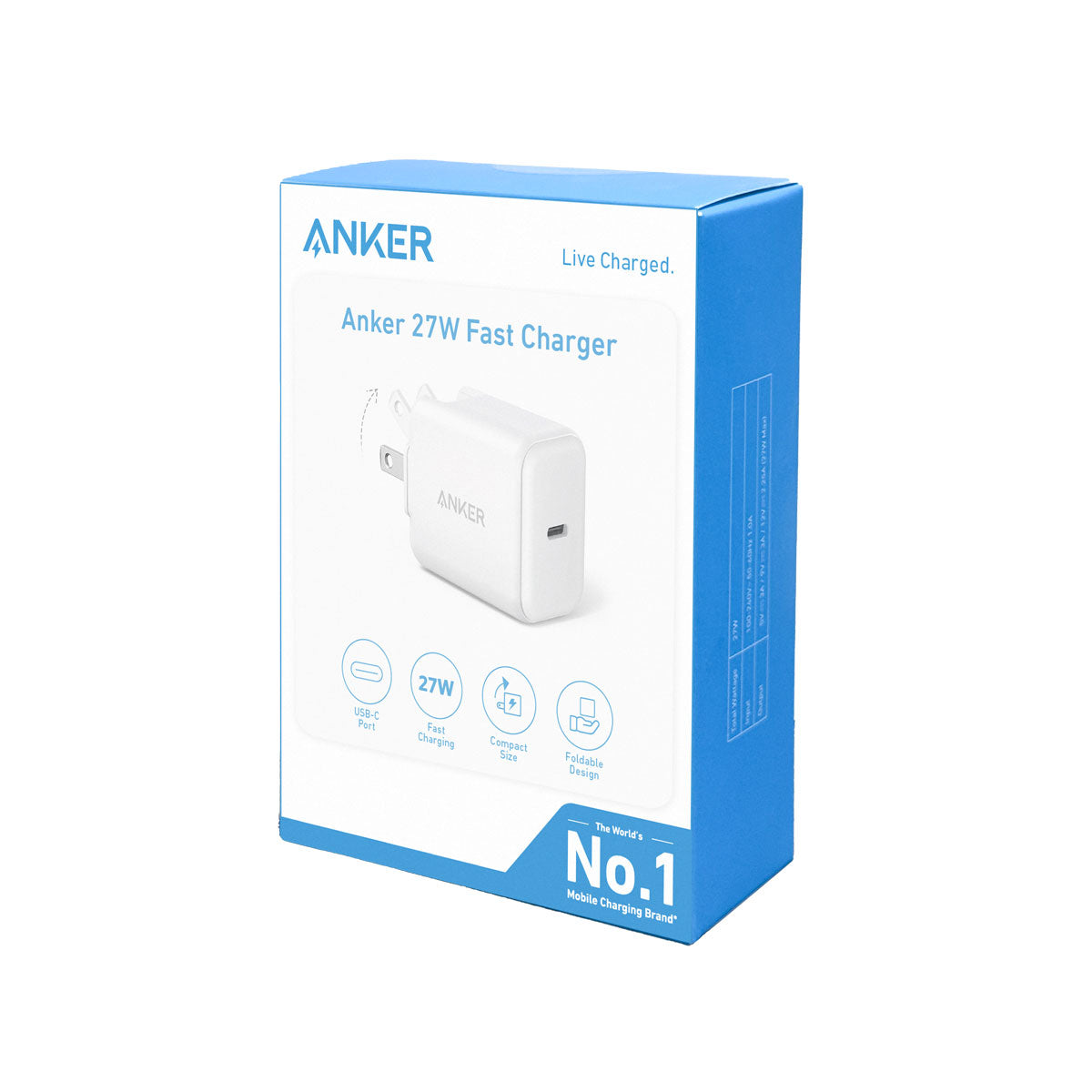 Anker Powerport 27W USB-C Wall Charger (No Hang Tag) - White