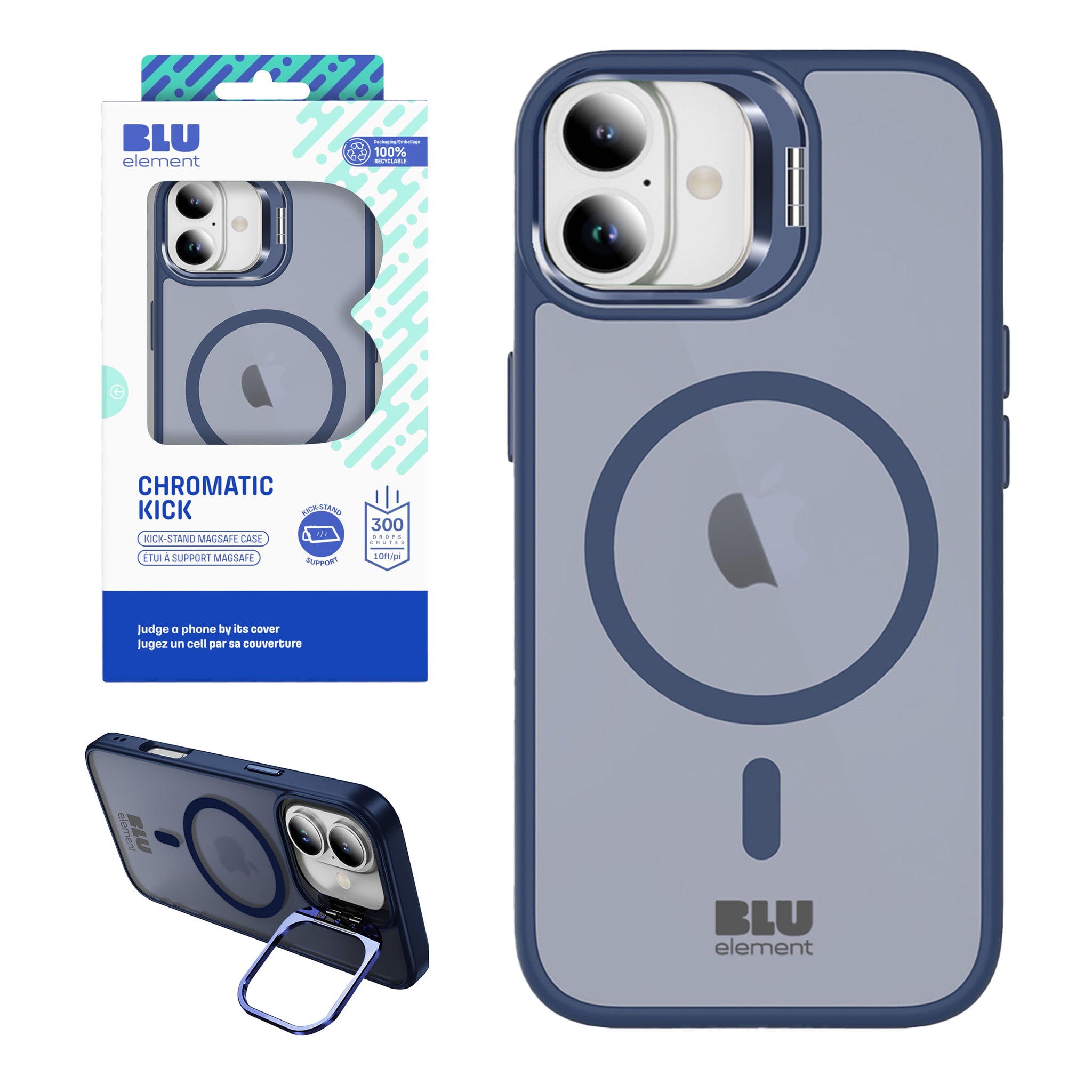 Blu Element Chromatic Kick Magsafe Case For iPhone 16E/15/14/13 - Navy