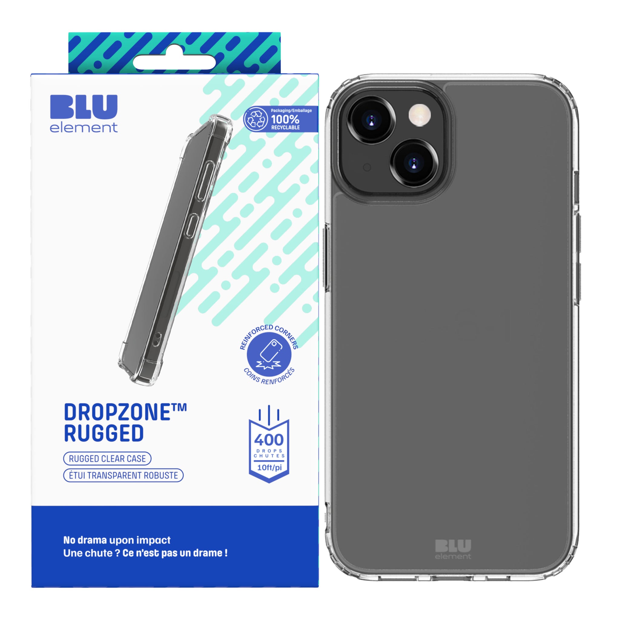 Blu Element Dropzone Air Case For iPhone 16E/15/14/13 - Clear