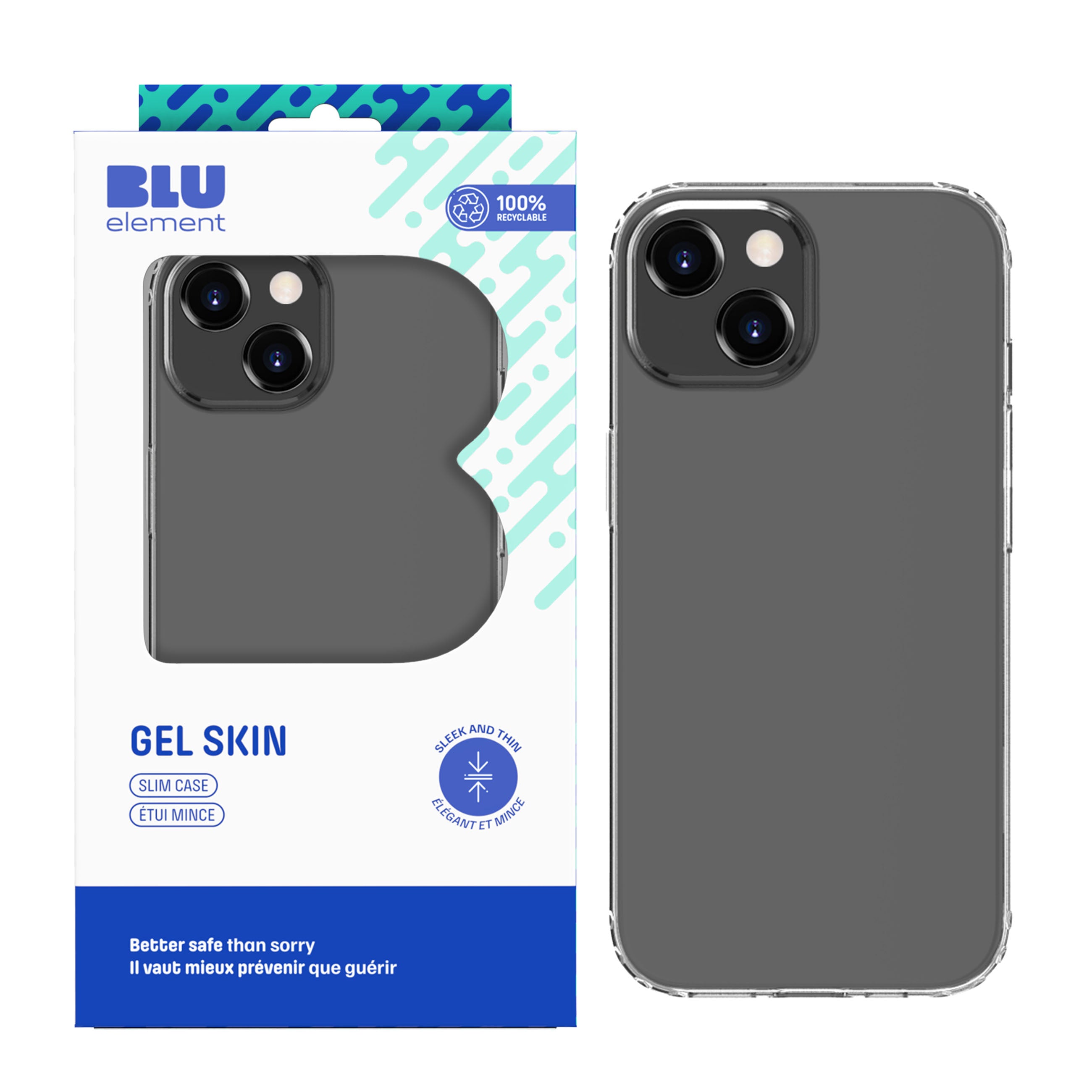 Blu Element Gel Skin Case For iPhone 16E/15/14/13 - Clear