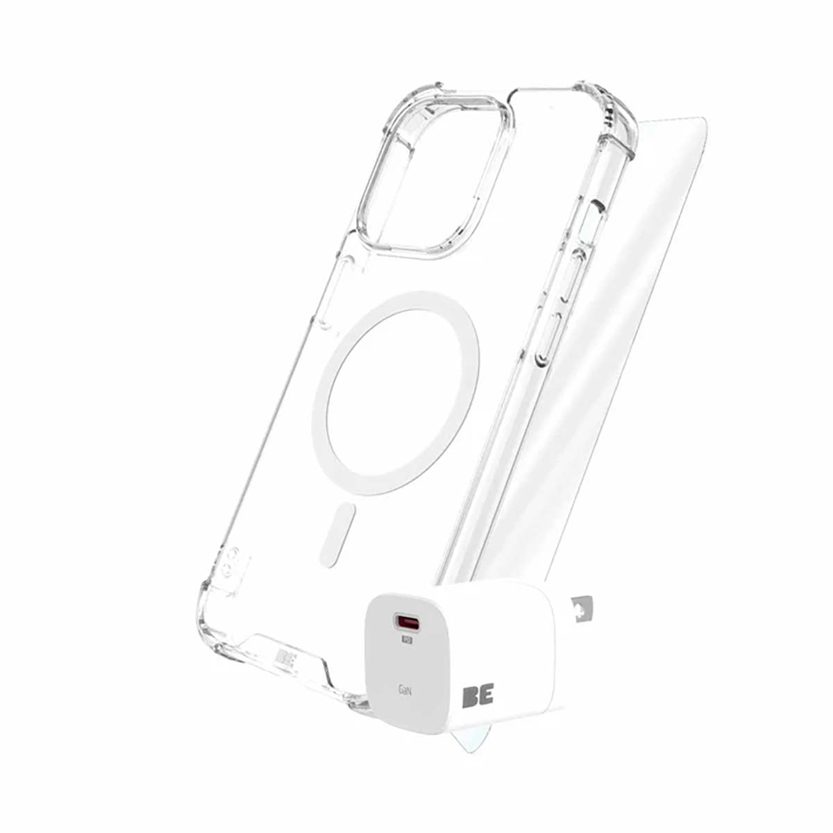 Blu Element Total Protection Magsafe Bundle For iPhone 16E/14/13 - Clear