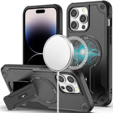 HR PREMIUM STURDY BRACKET KICKSTAND MAGNETIC HYBRID CASE FOR IPHONE 14 PRO MAX 6.7