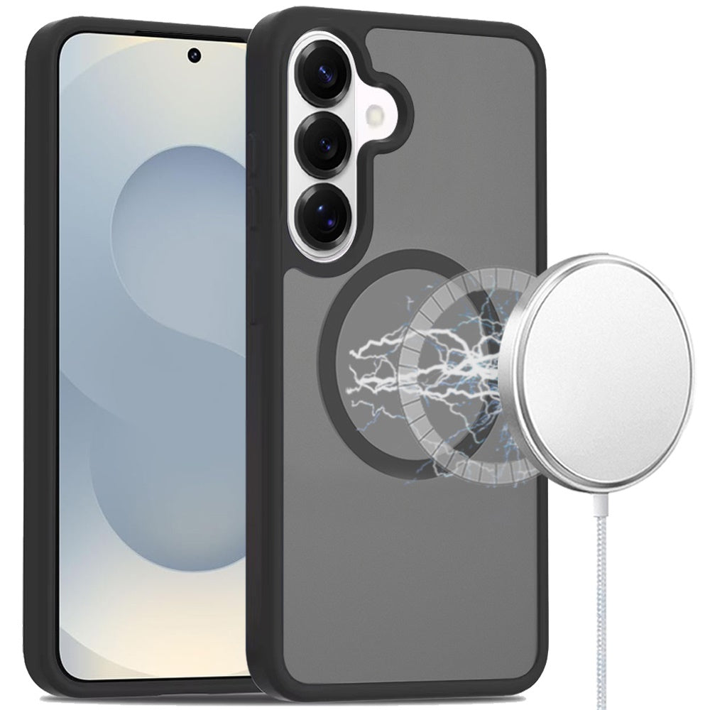 HR PREMIUM [MAGNETIC CIRCLE] SMOOTH SAFE MATTE FEEL HYBRID CASE FOR SAMSUNG S26 PLUS - BLACK