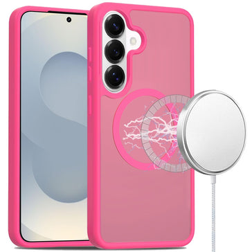 HR PREMIUM [MAGNETIC CIRCLE] SMOOTH SAFE MATTE FEEL HYBRID CASE FOR SAMSUNG S26 PLUS - HOT PINK