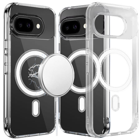 HR PREMIUM THICK TRANSPARENT [MAGNETIC CIRCLE] SHOCKPROOF HYBRID CASE FOR GOOGLE PIXEL 10A - CLEAR