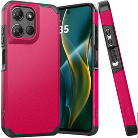 Metkase (Original Series) Tough Strong Shockproof Hybrid Case In Slide-Out Package For Moto G Stylus 5G 2025/2026 - Hot Pink
