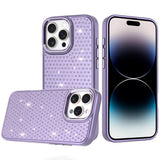 HR PREMIUM BEAUTIFUL DIAMOND METALLIC DESIGN METAL CHROME EDGED HYBRID CASE FOR IPHONE 14 PRO MAX 6.7