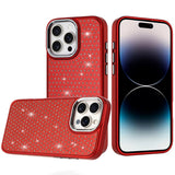 HR PREMIUM BEAUTIFUL DIAMOND METALLIC DESIGN METAL CHROME EDGED HYBRID CASE FOR IPHONE 14 PRO MAX 6.7