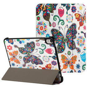 Premium Trifold Magnetic Closure Pu Leather Case Cover For Samsung A9 Plus / A11 Plus 11" - Butterfly