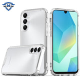 Metkase Colored Shockproof Transparent Hard Pc Tpu Hybrid Case For Samsung A16 5G - Clear/Clear