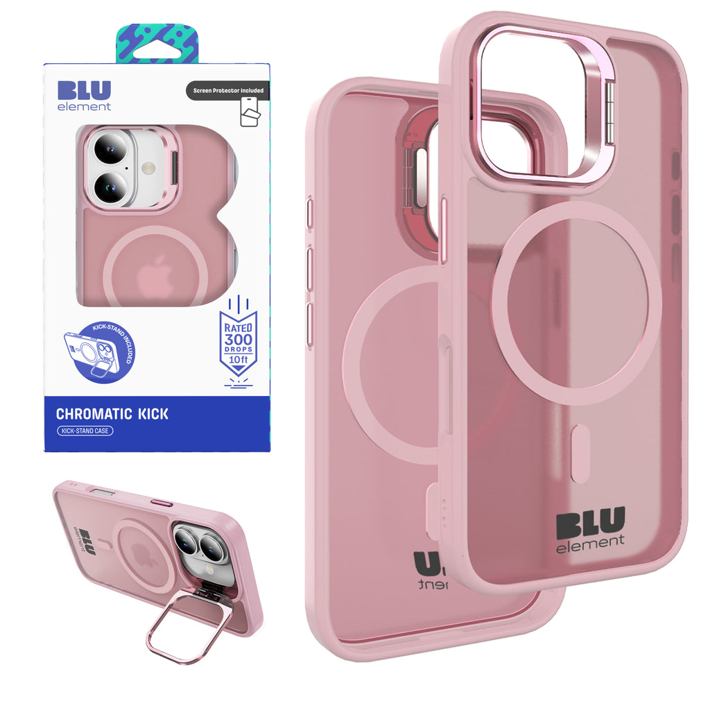 Blu Element Chromatic Kick Magsafe Case With Screen Protector For Iphone 17 (120-10409) - Pink