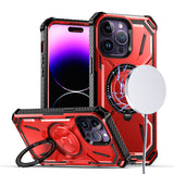 Premium Premium Circle Kick Kickstand Case For iPhone 13 / 14 - Red
