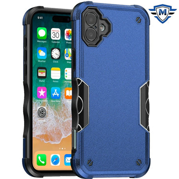 Metkase Exquisite Tough Shockproof Hybrid Case Cover In Slide-Out Package For iPhone 16 Plus 6.7 Inch - Blue