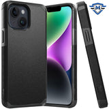 Metkase Tough Strong Shockproof Hybrid Case In Slide-Out Package For iPhone 13/14 - Black