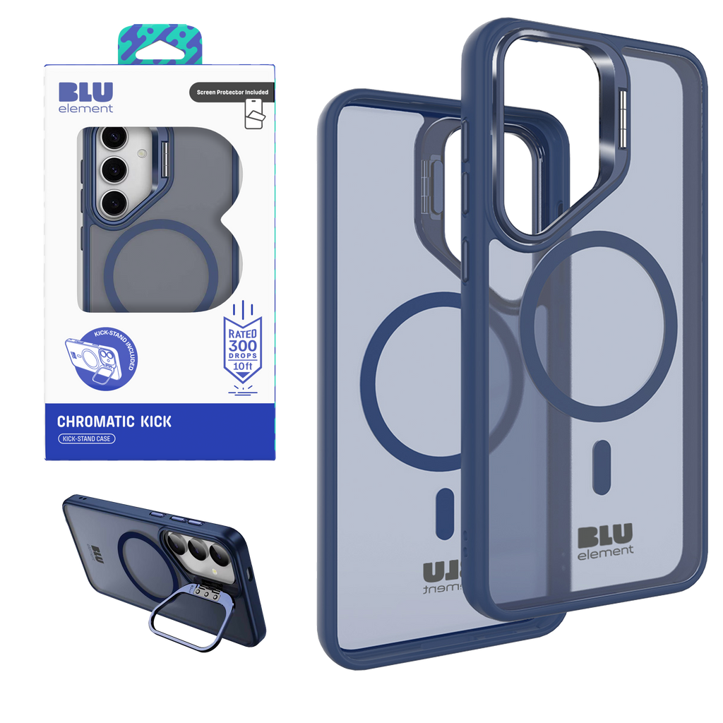 Blu Element Chromatic Kick Case W/ Magnets And Screen Protector For Samsung Galaxy S26 - Navy