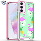 Metkase Premium Rank Design Fused Hybrid Case In Slide-Out Package For Samsung A35 5G - Flamingo