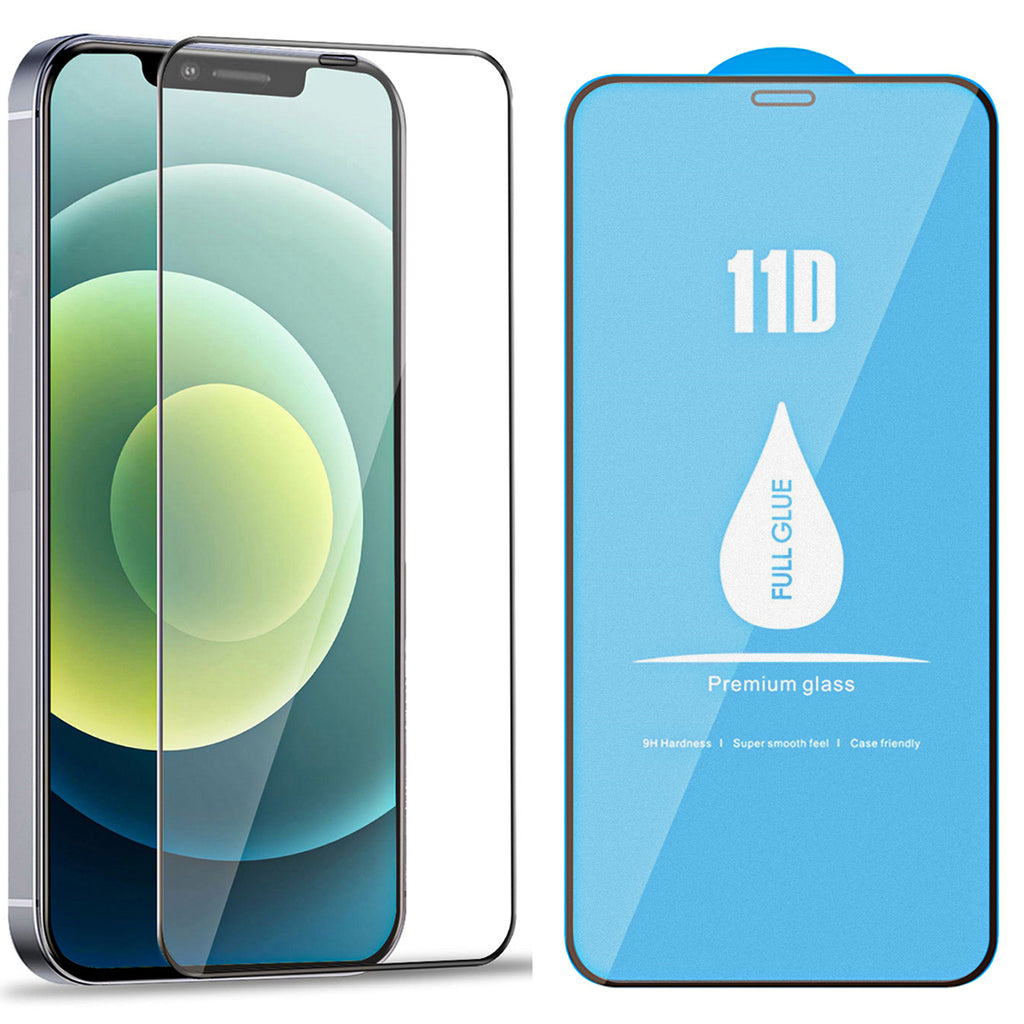 High Grade Alumina Curved Screen Tempered Glass For iPhone 12 Pro Max - - Anti-Finger Print 11D Full Glue with Physical Reinforcement Technology Wild Flag