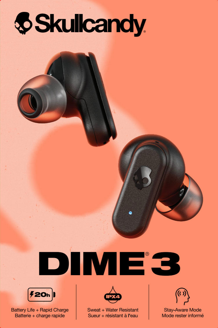 Skullcandy Dime 3 True Wireless Earbuds - True Black