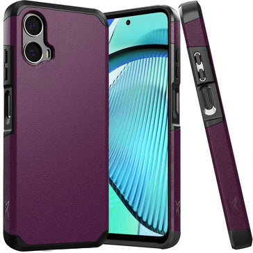 Premium Tough Strong Hybrid (Magnet Mount Friendly) Case Cover For Motorola Moto G Power 5G 2024 - Dark Purple