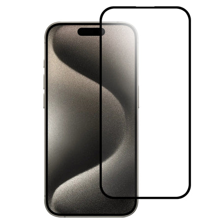 Metkase Black Edged Tempered Glass In Bulk White Paper Card Package For iPhone 16 6.1 Inch - Black