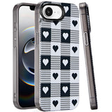 Premium Double Layer Design Imd TPU Case For iPhone 16e  / SE4 (2025) - Checker Hearts