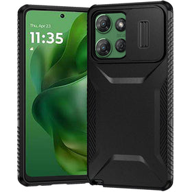 HR Premium Ultimate U Design Hybrid Case With Camera Window Covering For Motorola Moto G Power 5G 2025/2026 - Black