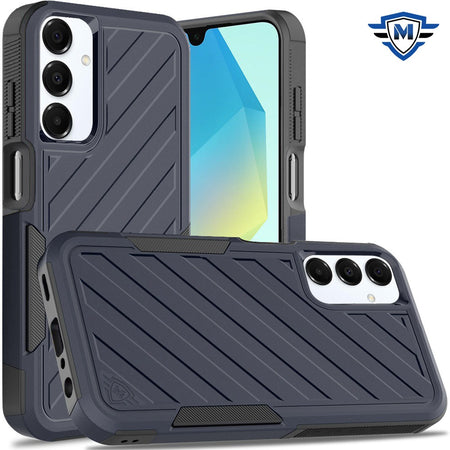 Metkase Noble Lined Shockproof Dual Layer Hybrid Case For Samsung A16 5G - Blue/Black