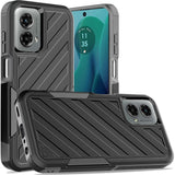 Premium Noble Lined Shockproof Dual Layer Hybrid Case For Motorola Moto G Stylus 5G 2024 - Black/Grey