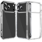 HR Premium Pure Crystal Transparent Thick 2.0Mm Shockproof Chromed Buttons Case Cover For Iphone 18 Pro Max - Clear