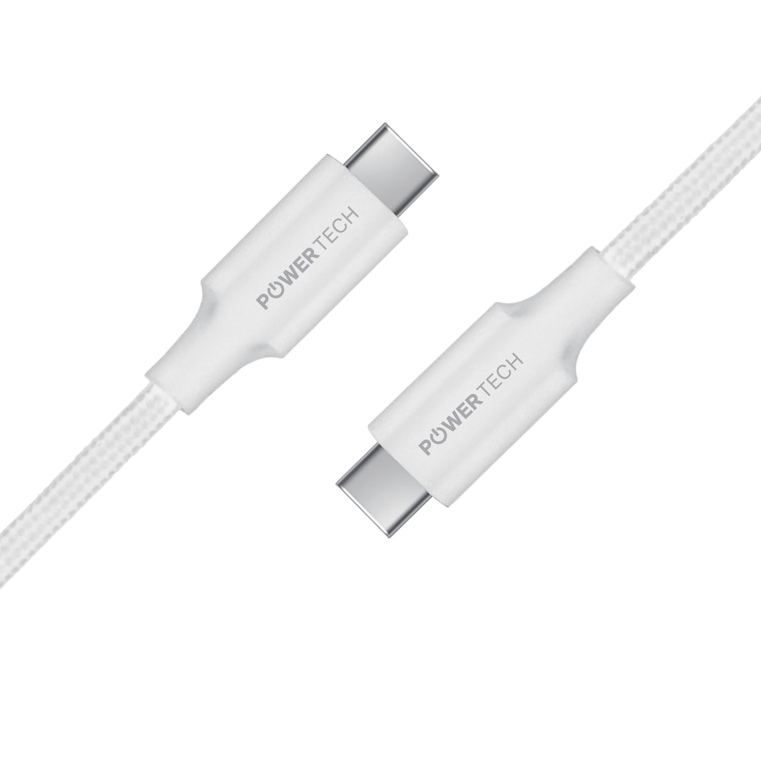 Powertech USB-C To USB-C 4' Cable - White