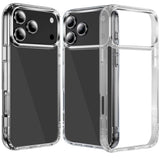 HR Premium Pure Crystal Transparent Thick 2.0Mm Shockproof Chromed Buttons Case Cover For Iphone 18 Pro - Clear