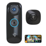 Toucan Wireless Video Doorbell Pro W/ Radar Motion Detection (Wireless Doorbell Chime Included) - Black/Grey