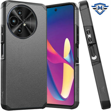 Metkase (Original Series) Tough Shockproof Hybrid Case For TCL 50 XL 5G - Charcoal Grey