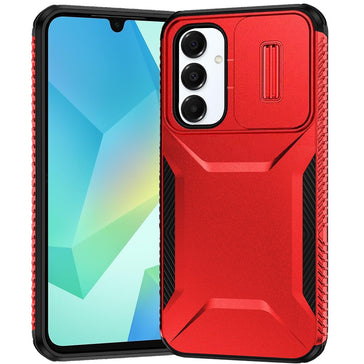 Premium Ultimate U Design Hybrid Case With Camera Window Covering For Samsung A16 5G - Red