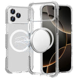 Premium Acrylic [Magnetic Circle] Tough 2.5mm Transparent Shockproof Hybrid Case For iPhone 17 Pro Max - White
