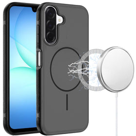 HR Premium Premium Edged Core Matte Thick Super Magnetic Hybrid Case For Samsung A17 5G - Black